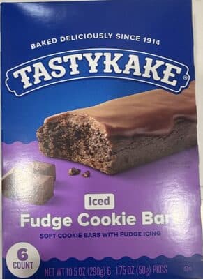 Iced Fudge Soft Cookie Bars with Fudge Icing