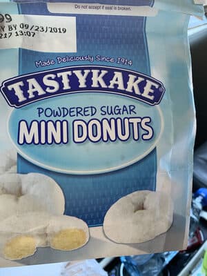 Tastykake Mini Donuts, Powdered Sugar