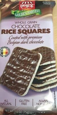 Chocolate Coated With Premium Belgian Dark Chocolate Whole Grain Rice Squares