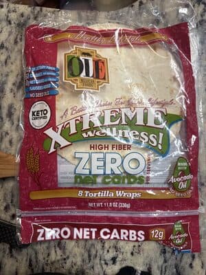 Xtreme Wellness! High Fiber Zero Net Carbs Tortilla Wraps