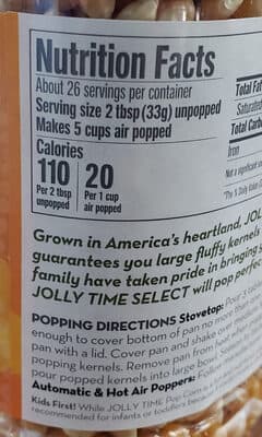 Gluten Free Premium Yellow Popcorn Jars