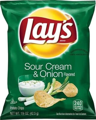 Sour cream & onion potato chips