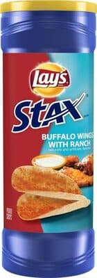 Buffalo Wings with Ranch Flavored Potato Crisps