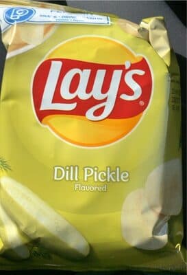 Dill Pickle Flavored Potato Chips