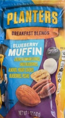 Blueberry Muffin A Blend Of Graham Cookies, Dried Blueberries, Almonds, Yogurt Covered Blueberries, Pecans