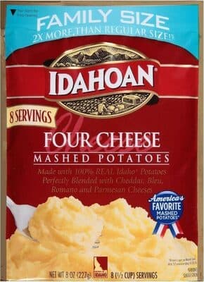 Four Cheese Mashed Potatoes with Cheddar, Bleu, Romano and Parmesan Cheeses