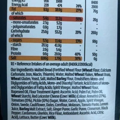 On the Go Red Leicester Ploughmans with Pickle on Malted Bread Meal Deal