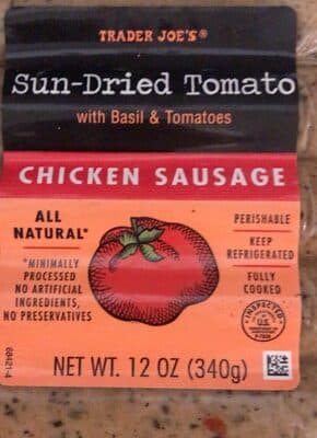Sun Dried Tomato Chicken Sausage