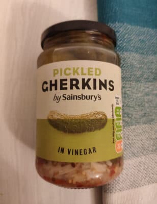 Pickled Gherkins in Vinegar