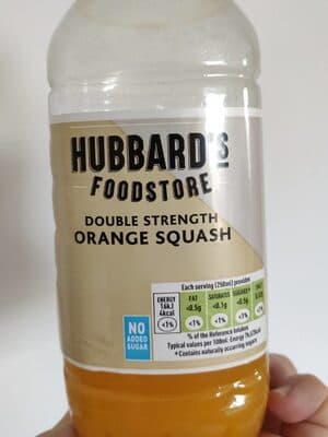 Double strength orange squash