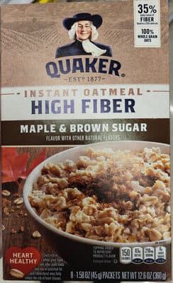 Maple & Brown Sugar Flavor High Fiber Instant Oatmeal