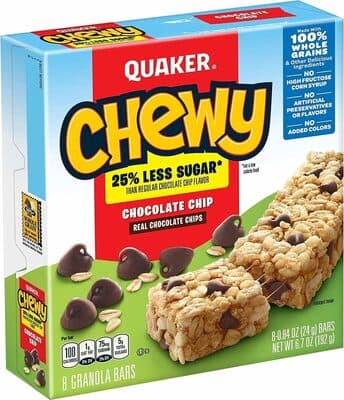 Chocolate Chip 25% Less Sugar Granola Bars