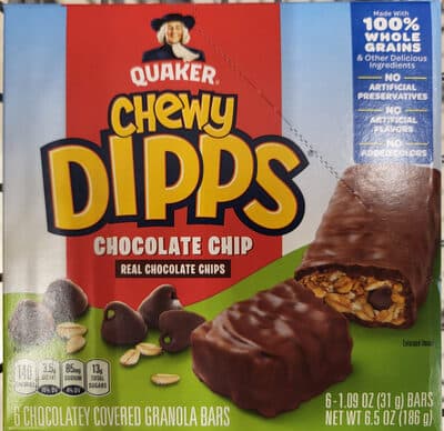 Chocolate Chip Chocolatey Covered Granola Bars