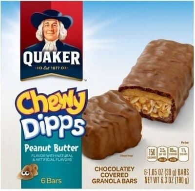 Peanut Butter Flavor Chocolatey Covered Granola Bars