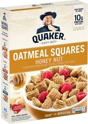 Honey Nut Flavor Oatmeal Squares Crunchy Oat Cereal
