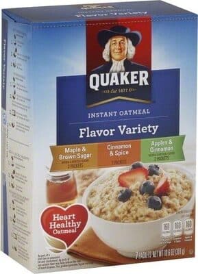Instant oatmeal flavor variety