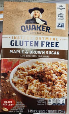 Maple & Brown Sugar Flavor Gluten Free Instant Oatmeal