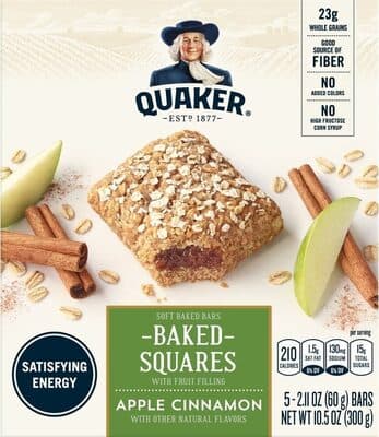 Apple Cinnamon Baked Squares with Fruit Filling Soft Baked Bars