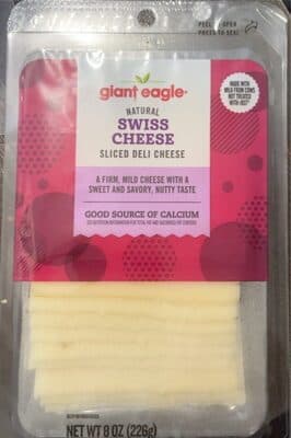 Natural Swiss Sliced Deli Cheese