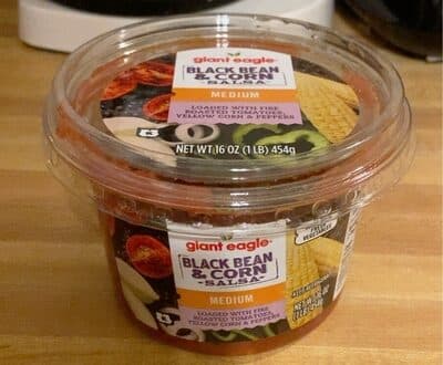 Medium Black Bean & Corn Loaded with Fire Roasted Tomatoes, Yellow Corn & Peppers Salsa