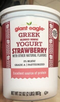 Strawberry Blended Greek Nonfat Yogurt