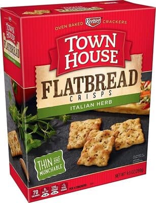 Italian Herb Flatbread Crisps Oven Baked Crackers