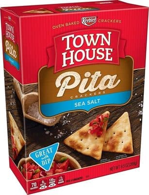 Sea Salt Pita Oven Baked Crackers