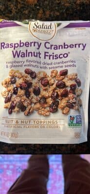 Raspberry Cranberry Flavored Dried Cranberries & Glazed Walnuts With Sesame Seeds