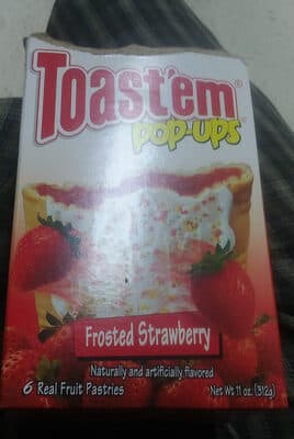 Toast'Em Pop-Ups Toaster Pastries Frosted Strawberry