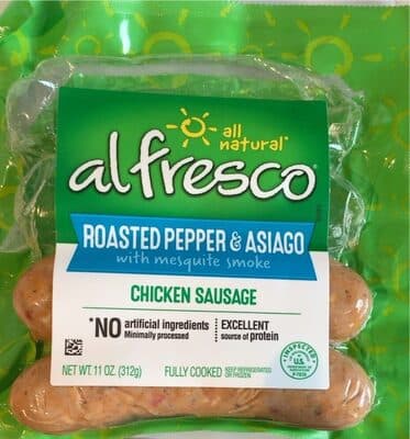 Roasted Pepper & Asiago With Mesquite Smoke Chicken Sausage