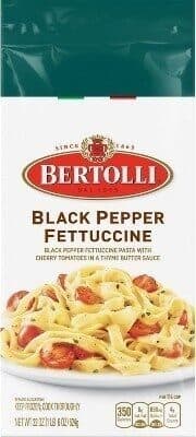Black Pepper Fettuccine Pasta With Cherry Tomatoes In A Thyme Butter Sauce