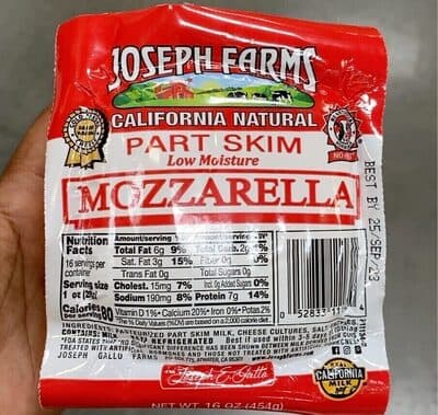 Joseph Fams California Natural Skim Low Moisture Mozzarella