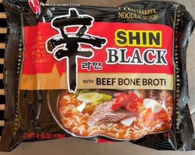 Black With Beef Bone Broth Shin Premium Noodle Soup