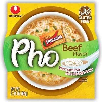 Beef Flavor With Sriracha Pho Vietnamese Rice Noodle Soup