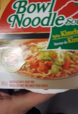 Spicy Kimchi Flavor Bowl Noodle Soup