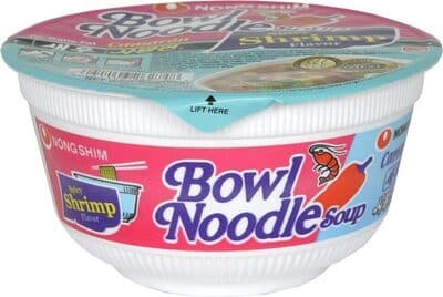 Spicy Shrimp Flavor Bowl Noodle Soup