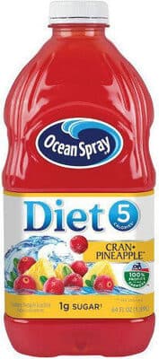 Diet Juice Drink From Concentrate, Cranberry Pineapple