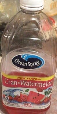Cranberry Watermelon Juice Drink With Another Juice From Concentrate