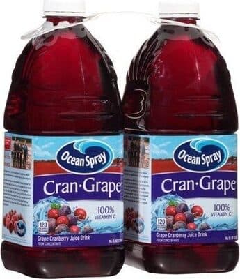 Grape Cranberry Juice Drink From Concentrate