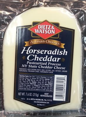 DIETZ & WATSON, HORSERADISH CHEDDAR CHEESE