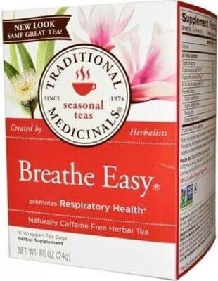 Traditional Medicinals Tea Bags Breathe Easy Eucalyptus Mint Herbal Supplement