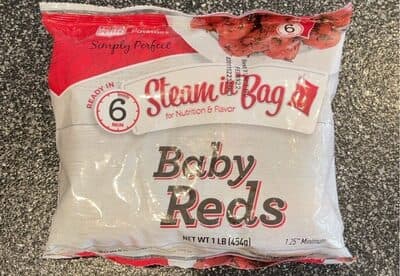 Steam in bag baby red potatoes
