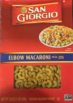 ENRICHED MACARONI PRODUCT, ELBOW MACARONI NO. 35