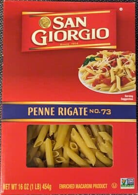 ENRICHED MACARONI PRODUCT, PENNE RIGATE NO. 73