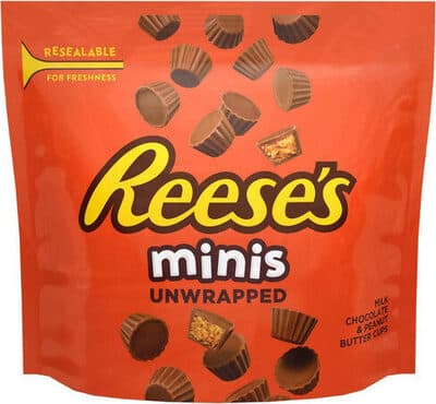 Milk Chocolate & Peanut Butter Cups Unwrapped Minis