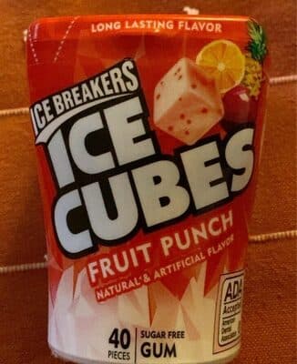 Ice Breakers Ice Cubes Sugar Free Fruit Punch Gum