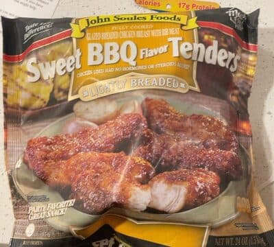 Sweet BBQ Flavor Tenders Lightly Breaded Glazed Breaded Chicken Breast With Rib Meat