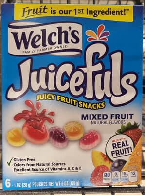 Mixed Fruit Juicy Fruit Snacks Pouches