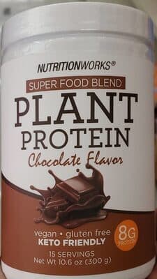 Plant protein super food blend chocolate flavor