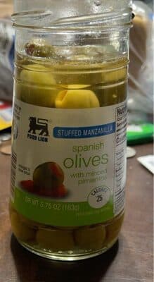Spanish Olives With Minced Pimientos